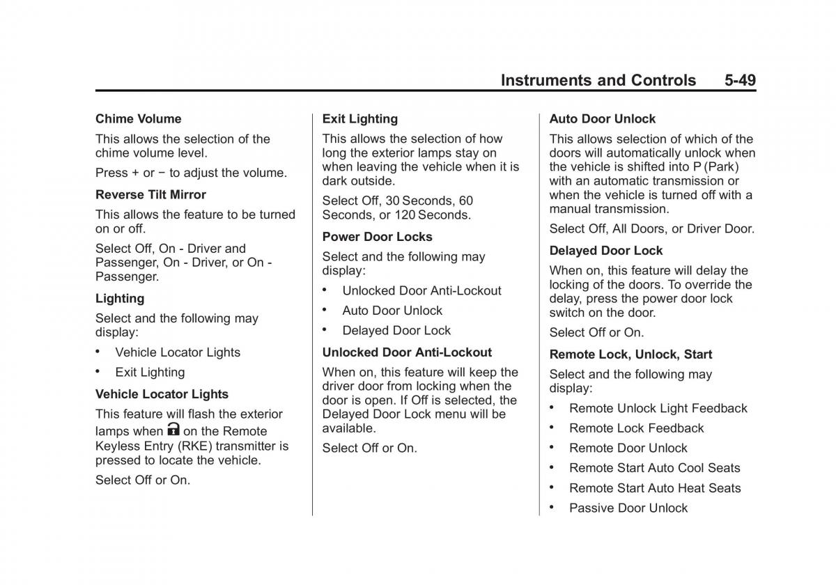 manual  Chevrolet Corvette C7 owners manual / page 154