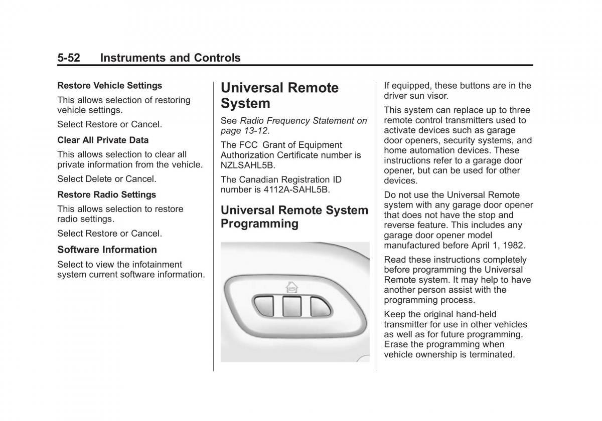 manual  Chevrolet Corvette C7 owners manual / page 157