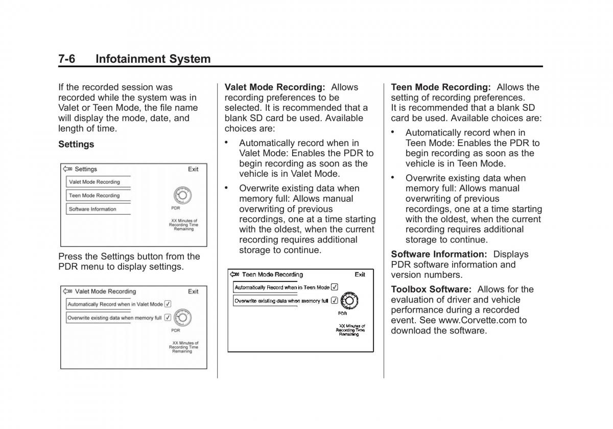 manual  Chevrolet Corvette C7 owners manual / page 175