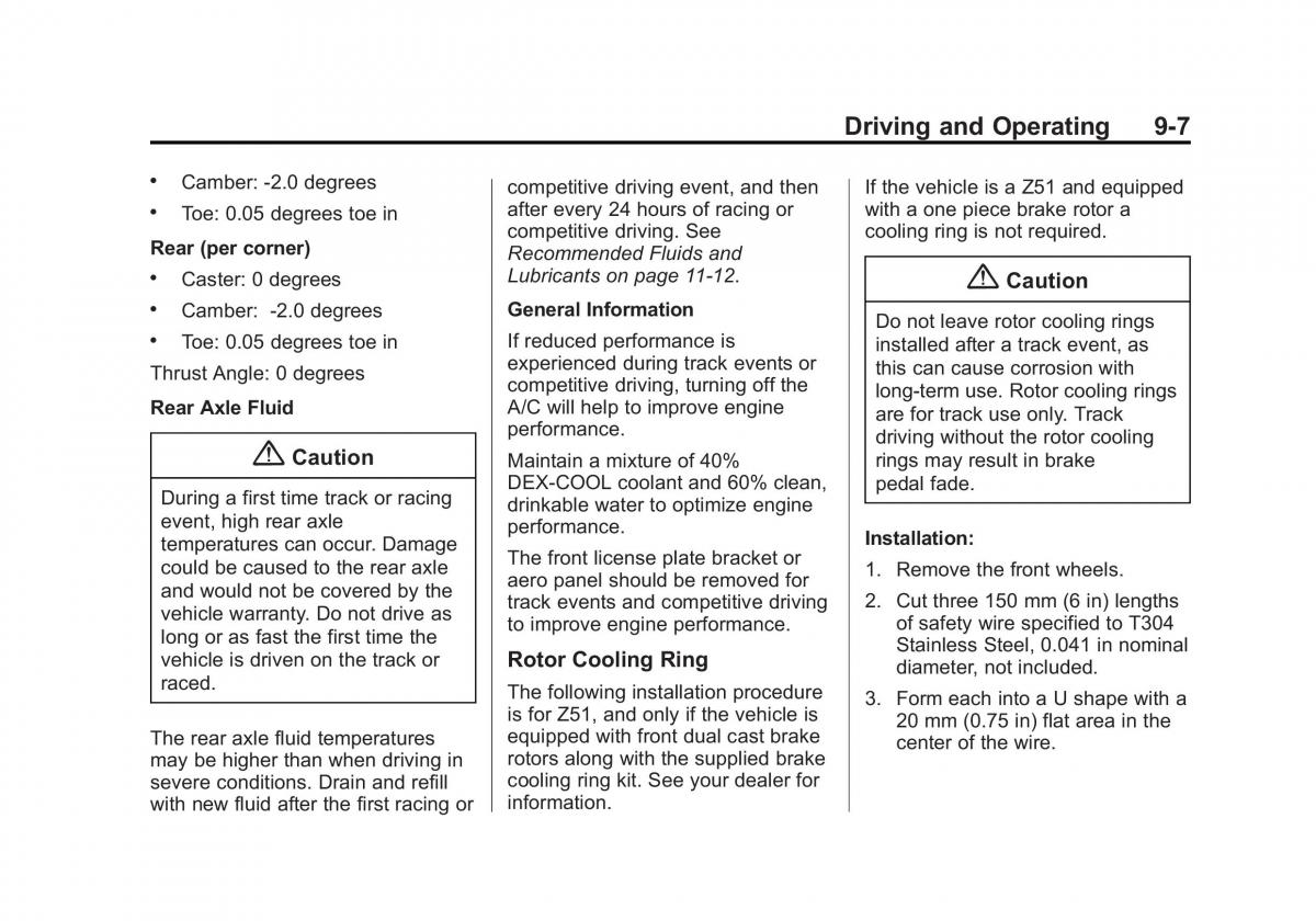 manual  Chevrolet Corvette C7 owners manual / page 188