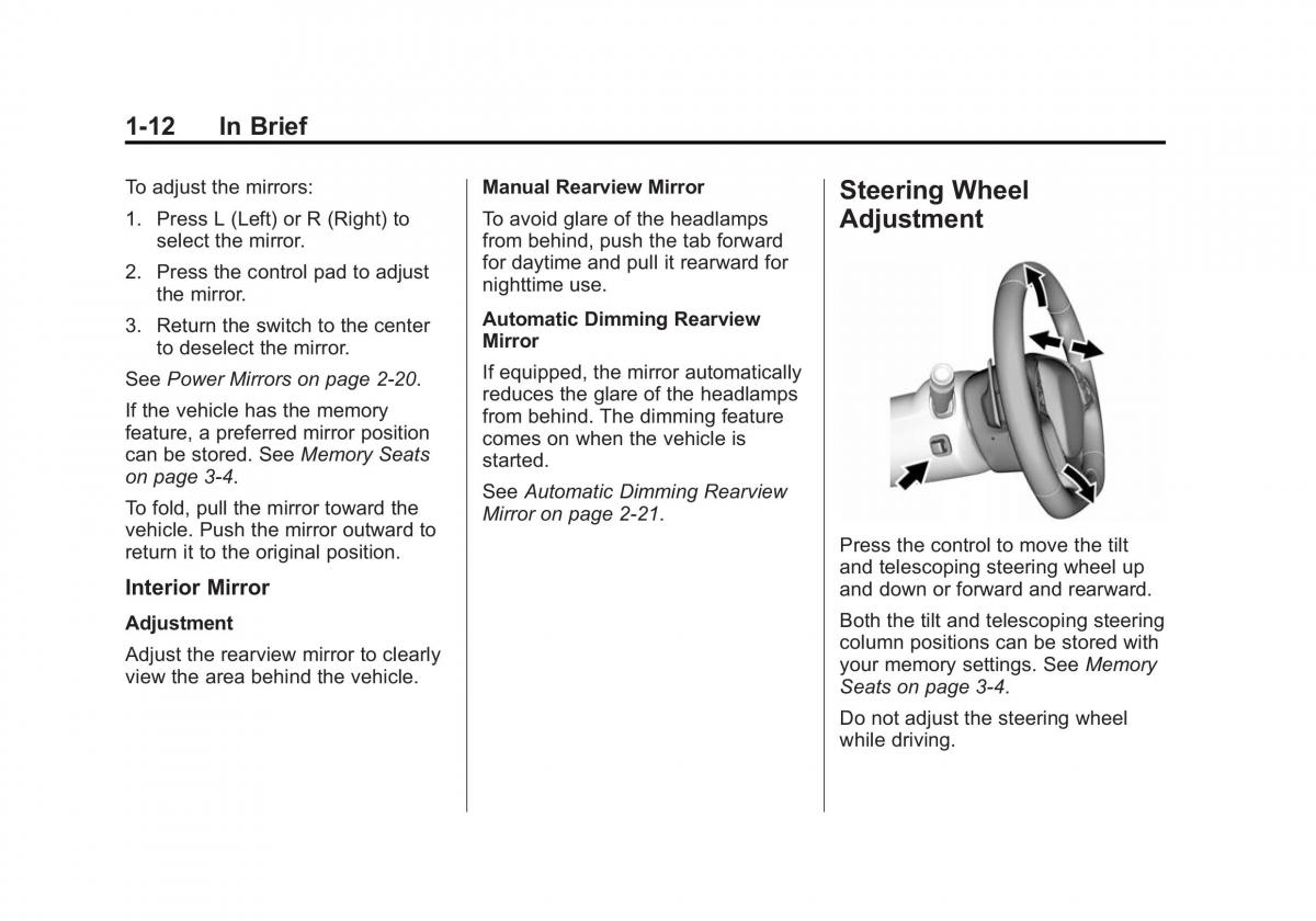 manual  Chevrolet Corvette C7 owners manual / page 19