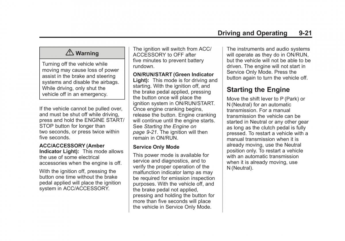 manual  Chevrolet Corvette C7 owners manual / page 202