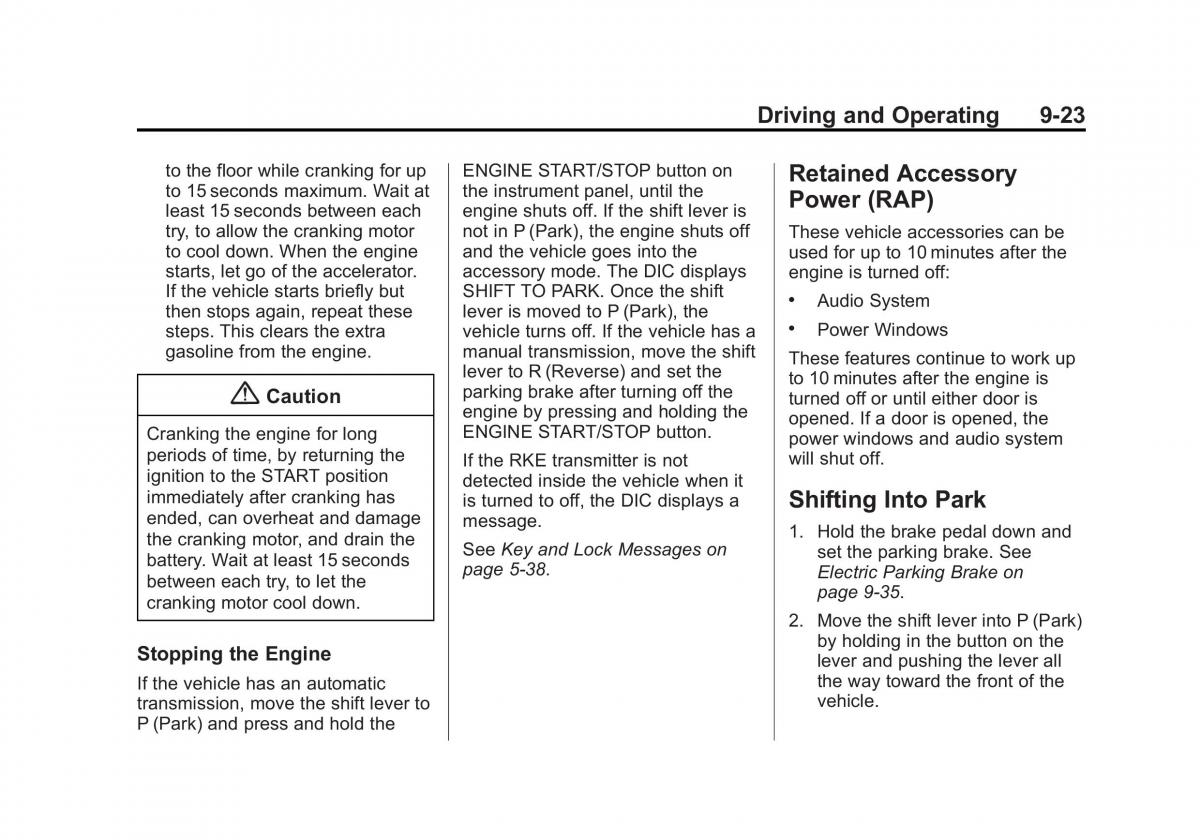 manual  Chevrolet Corvette C7 owners manual / page 204