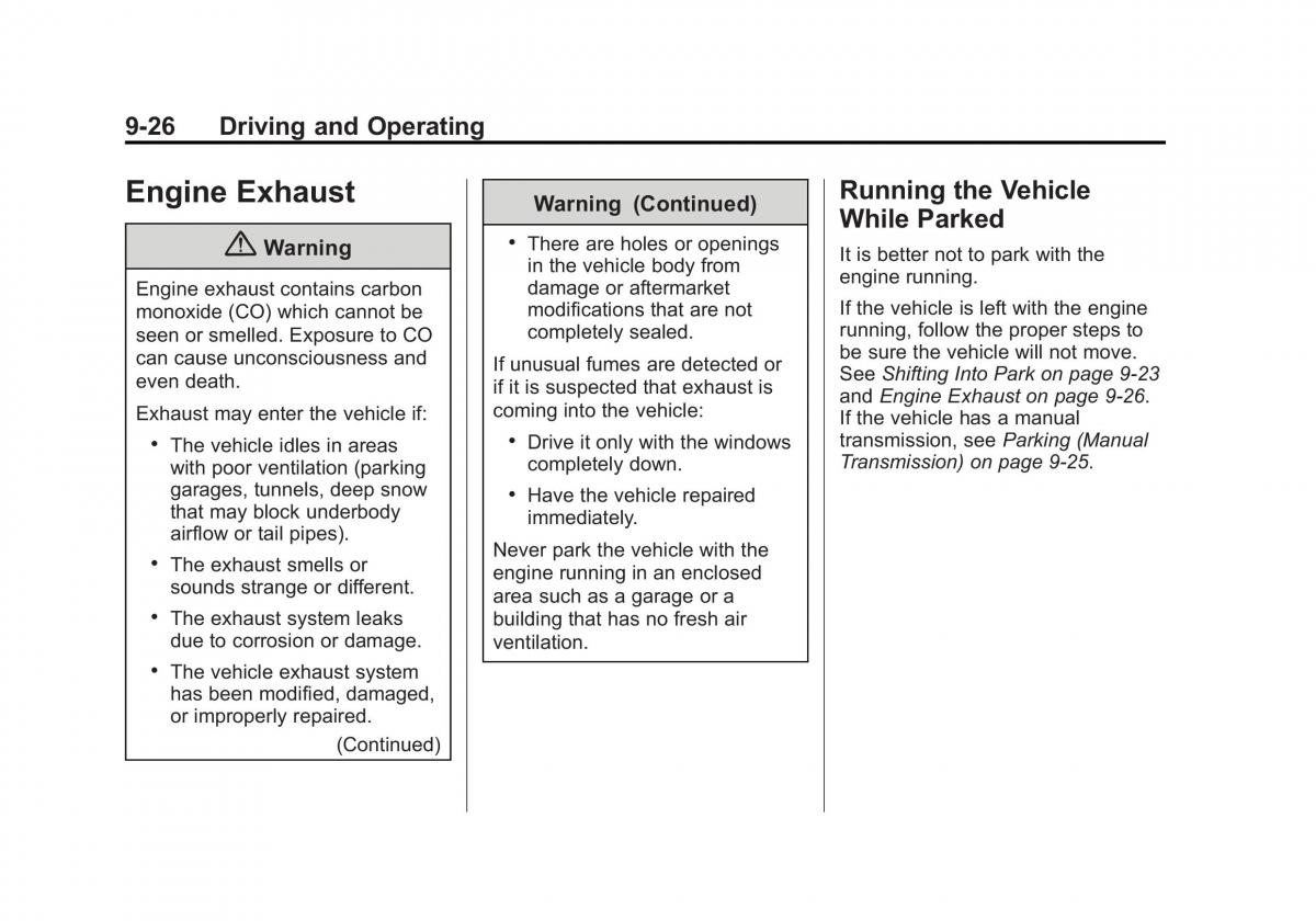 manual  Chevrolet Corvette C7 owners manual / page 207