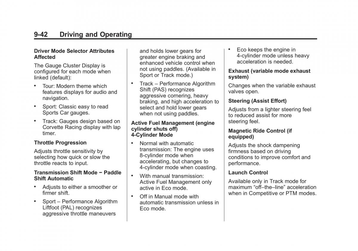 manual  Chevrolet Corvette C7 owners manual / page 223