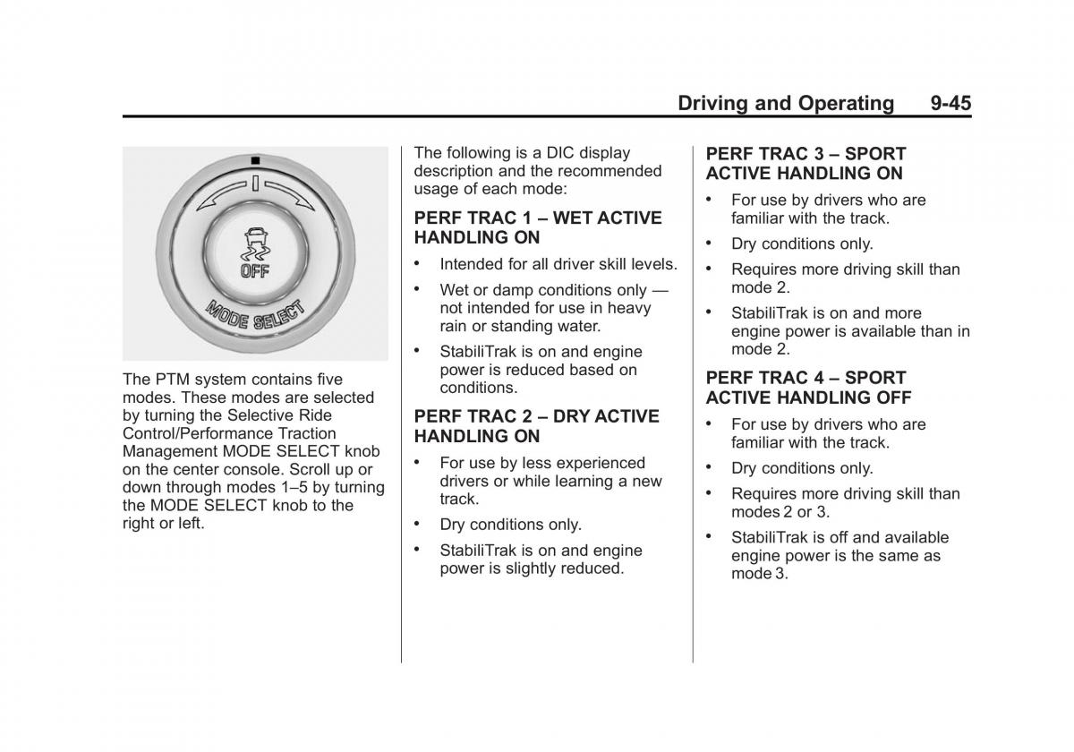 manual  Chevrolet Corvette C7 owners manual / page 226