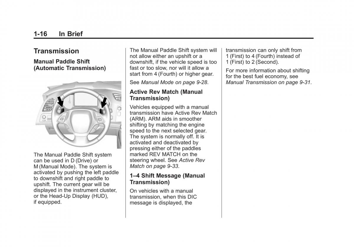 manual  Chevrolet Corvette C7 owners manual / page 23