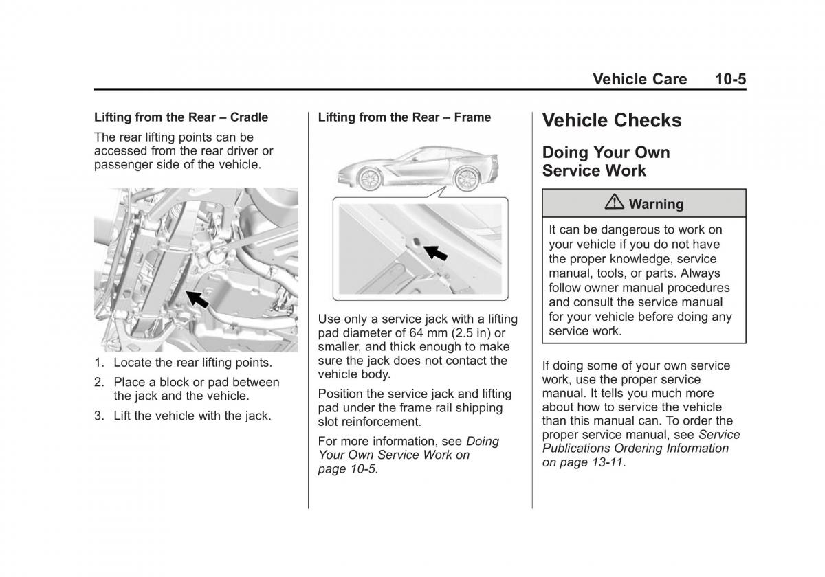 manual  Chevrolet Corvette C7 owners manual / page 244