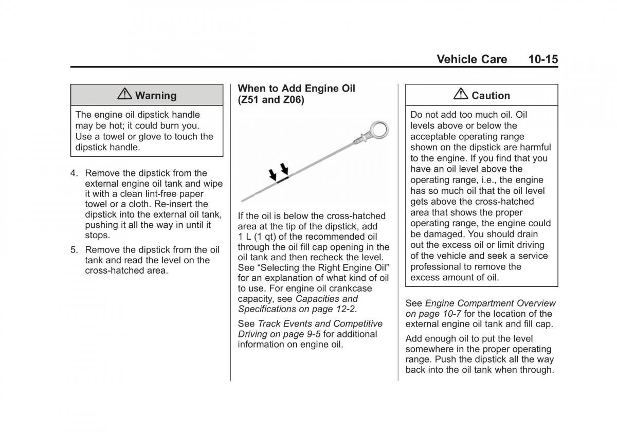 manual  Chevrolet Corvette C7 owners manual / page 254