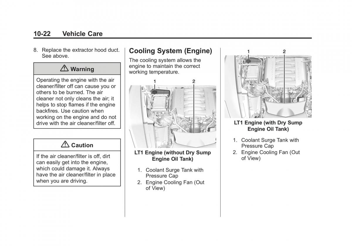 manual  Chevrolet Corvette C7 owners manual / page 261