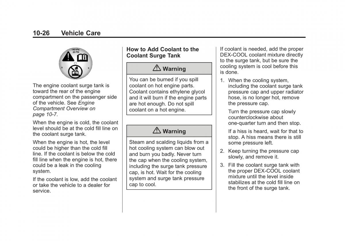 manual  Chevrolet Corvette C7 owners manual / page 265