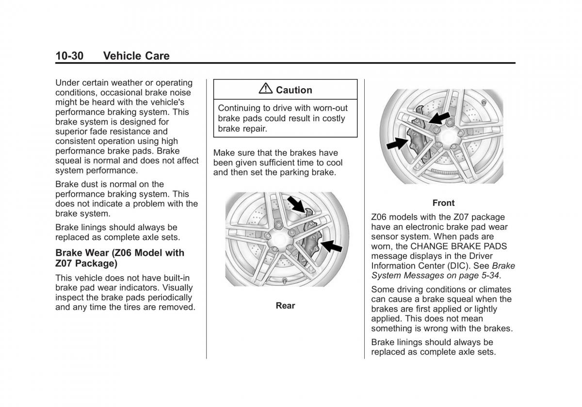 manual  Chevrolet Corvette C7 owners manual / page 269