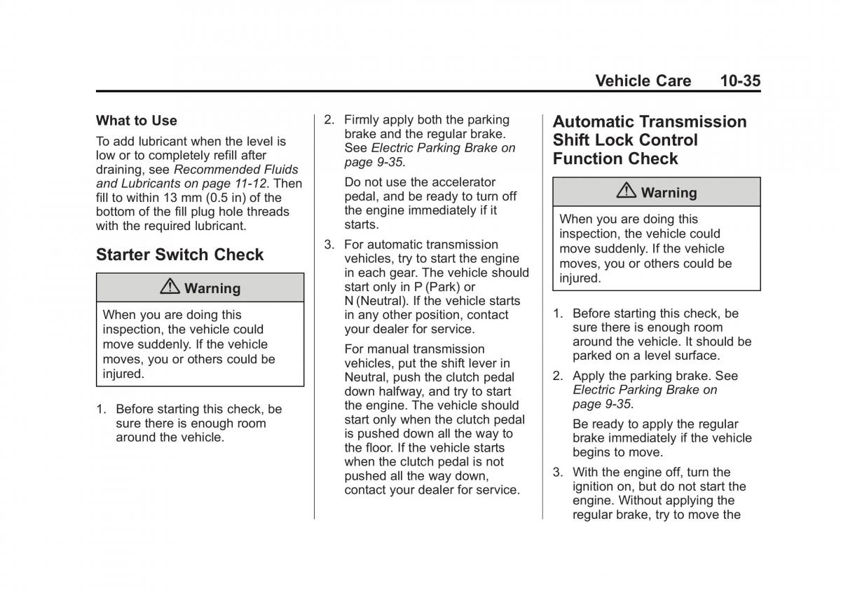 manual  Chevrolet Corvette C7 owners manual / page 274