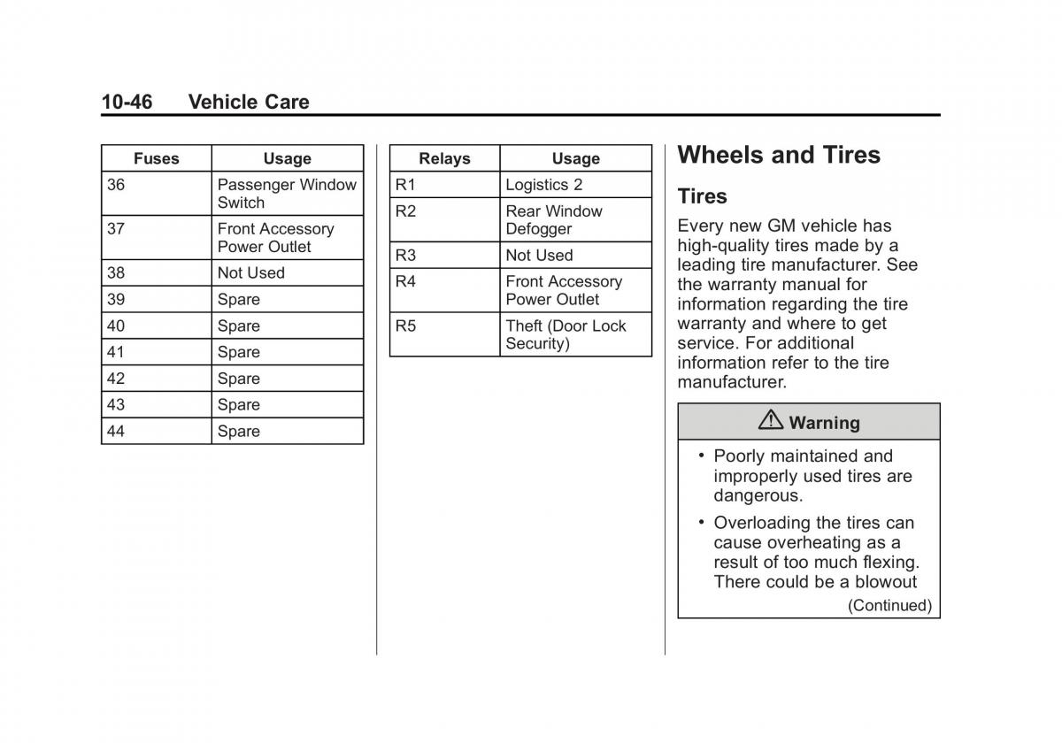 manual  Chevrolet Corvette C7 owners manual / page 285