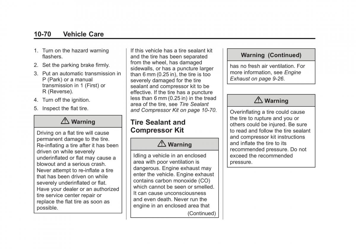 manual  Chevrolet Corvette C7 owners manual / page 309