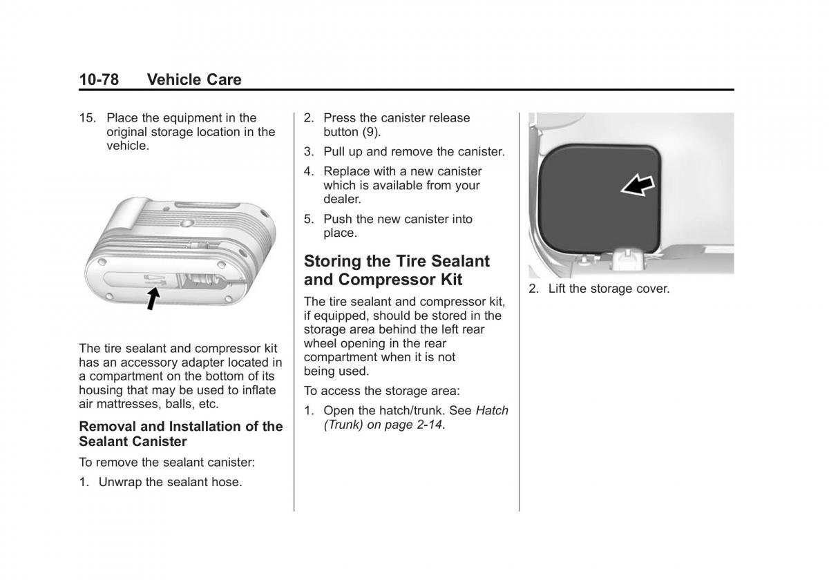 manual  Chevrolet Corvette C7 owners manual / page 317