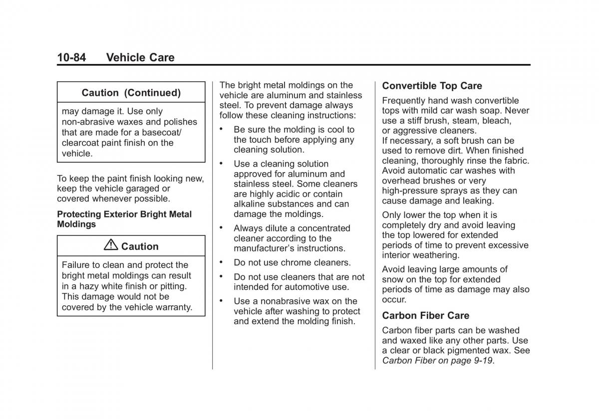 manual  Chevrolet Corvette C7 owners manual / page 323