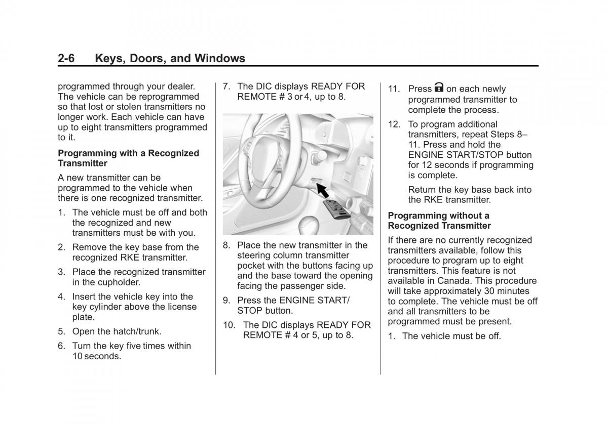 manual  Chevrolet Corvette C7 owners manual / page 35