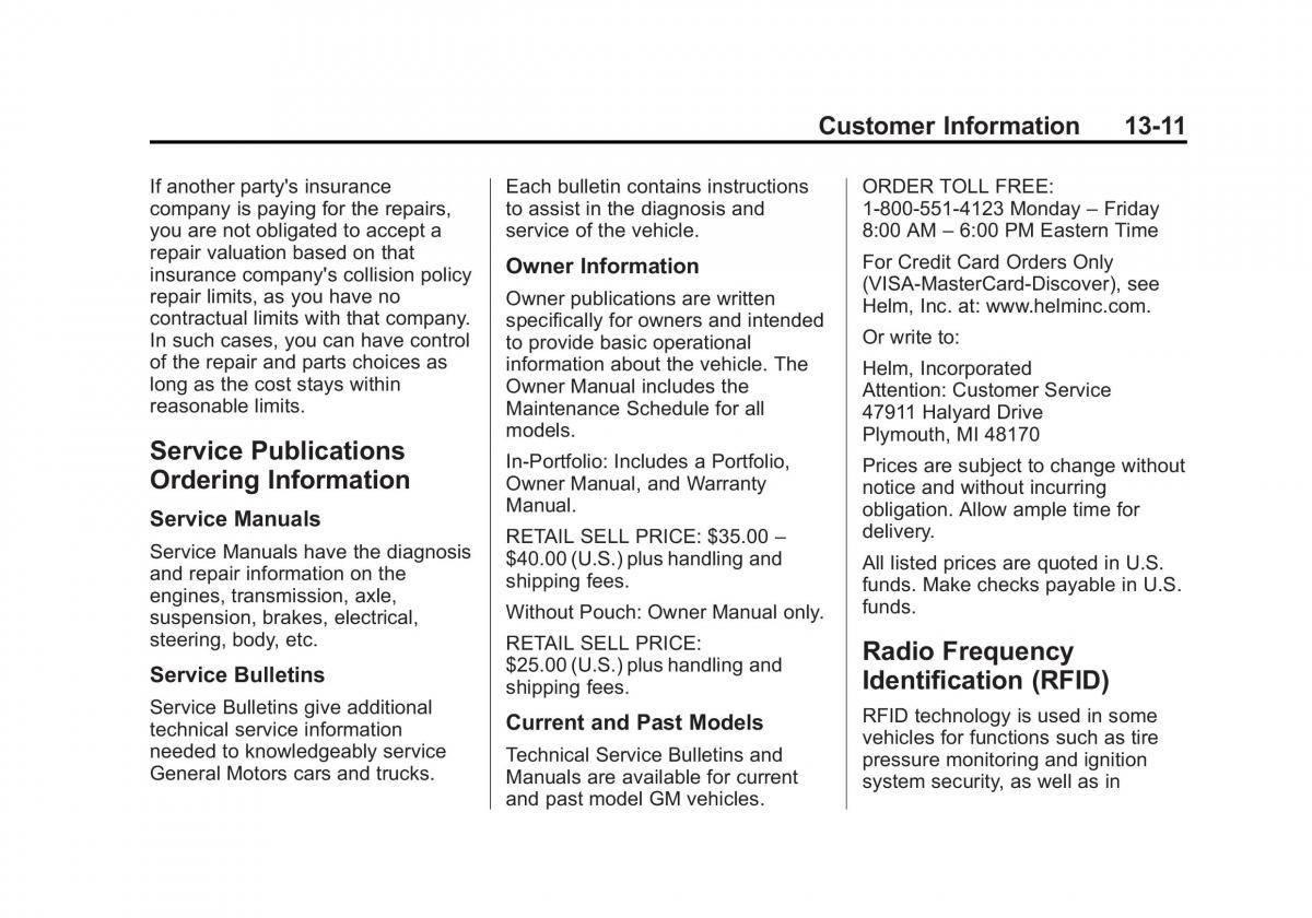 manual  Chevrolet Corvette C7 owners manual / page 362