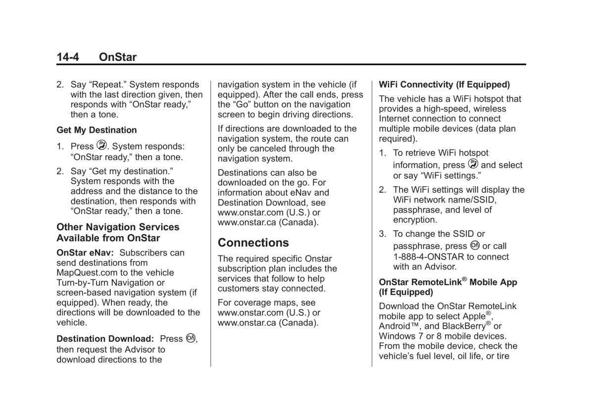 manual  Chevrolet Corvette C7 owners manual / page 371