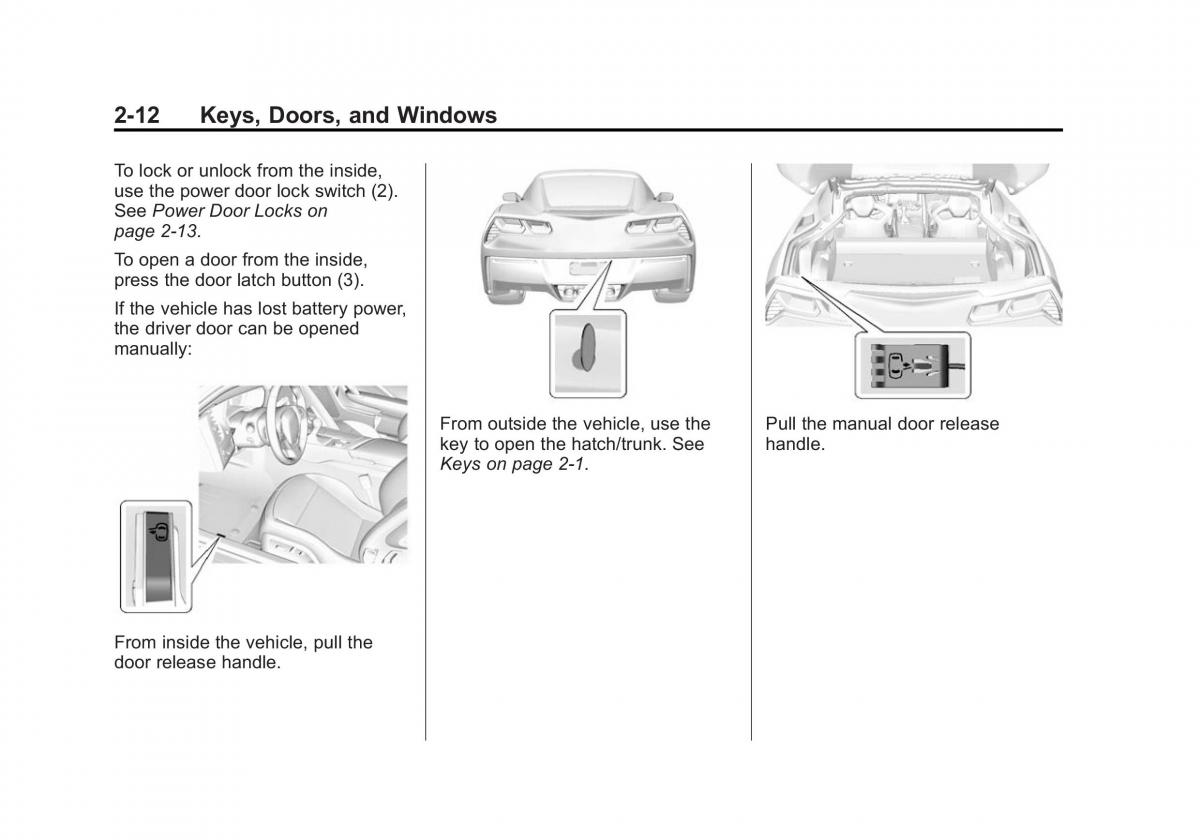 manual  Chevrolet Corvette C7 owners manual / page 41