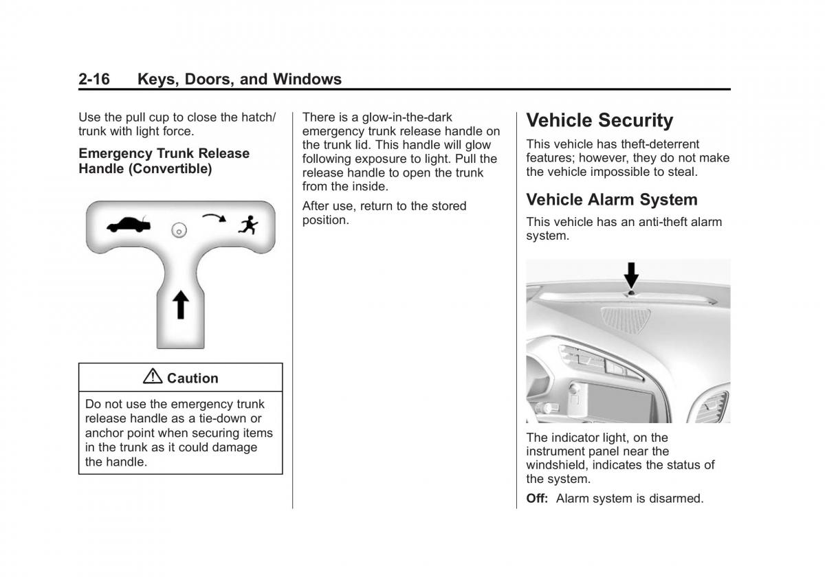 manual  Chevrolet Corvette C7 owners manual / page 45