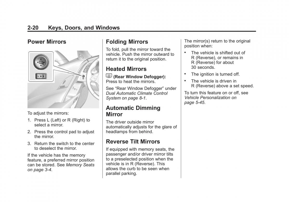 manual  Chevrolet Corvette C7 owners manual / page 49