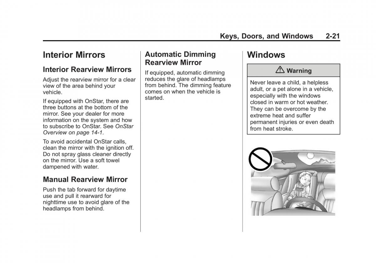 manual  Chevrolet Corvette C7 owners manual / page 50