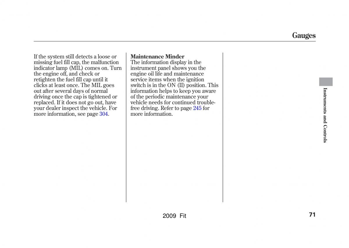 manual Honda Jazz Honda Jazz III 3 Fit II manual / page 74