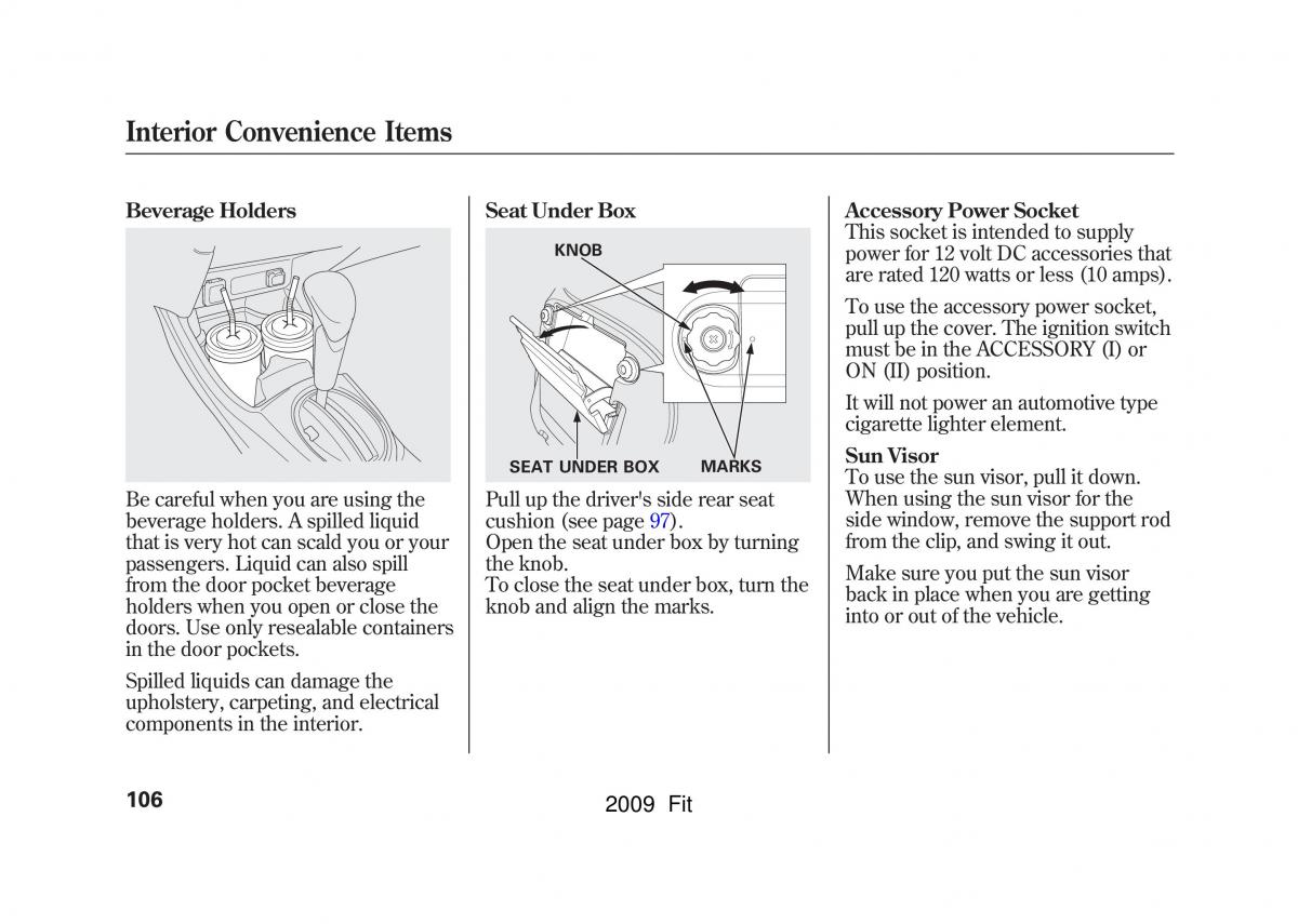 manual Honda Jazz Honda Jazz III 3 Fit II manual / page 109
