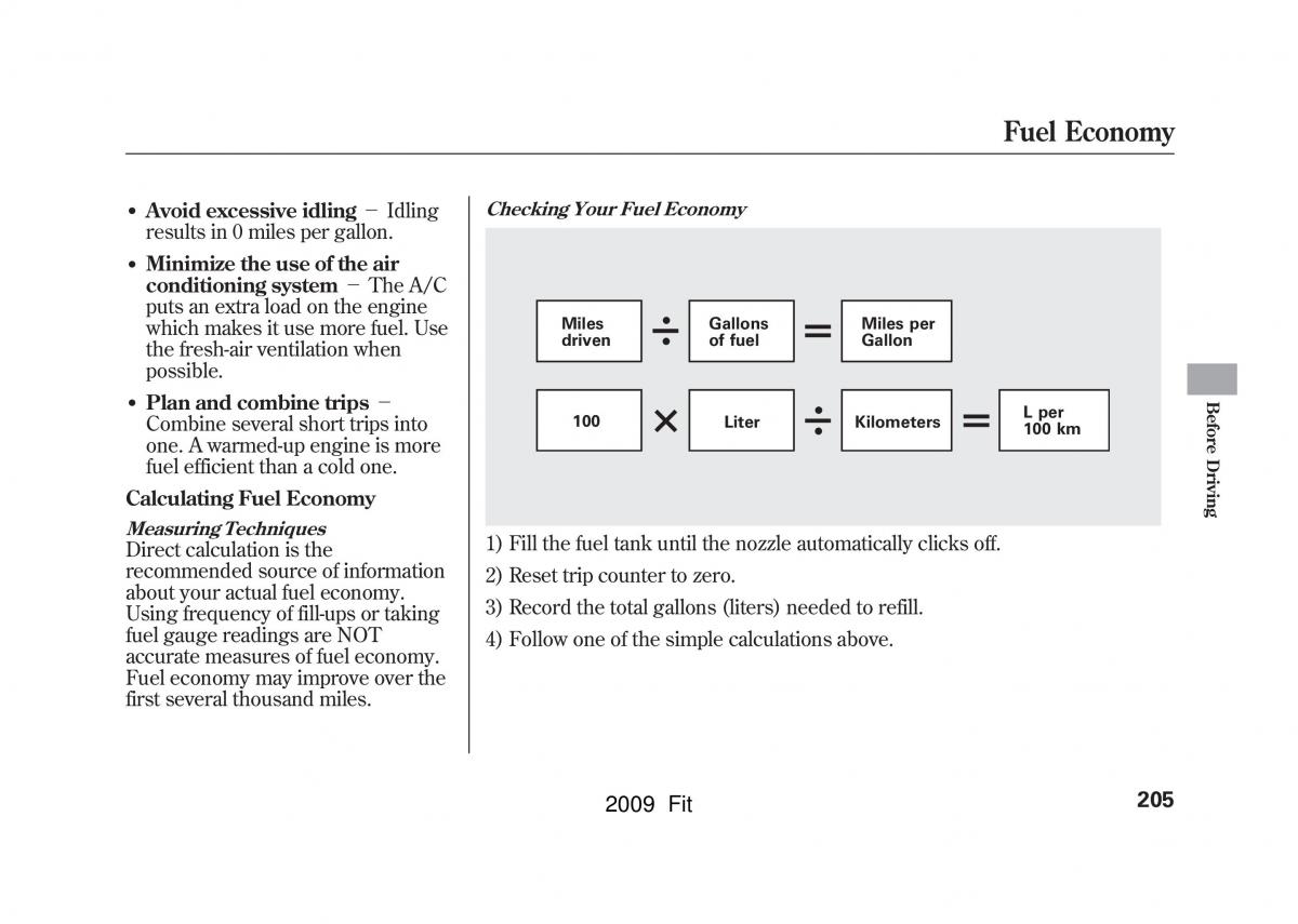 Honda Jazz III 3 Fit II manual / page 208