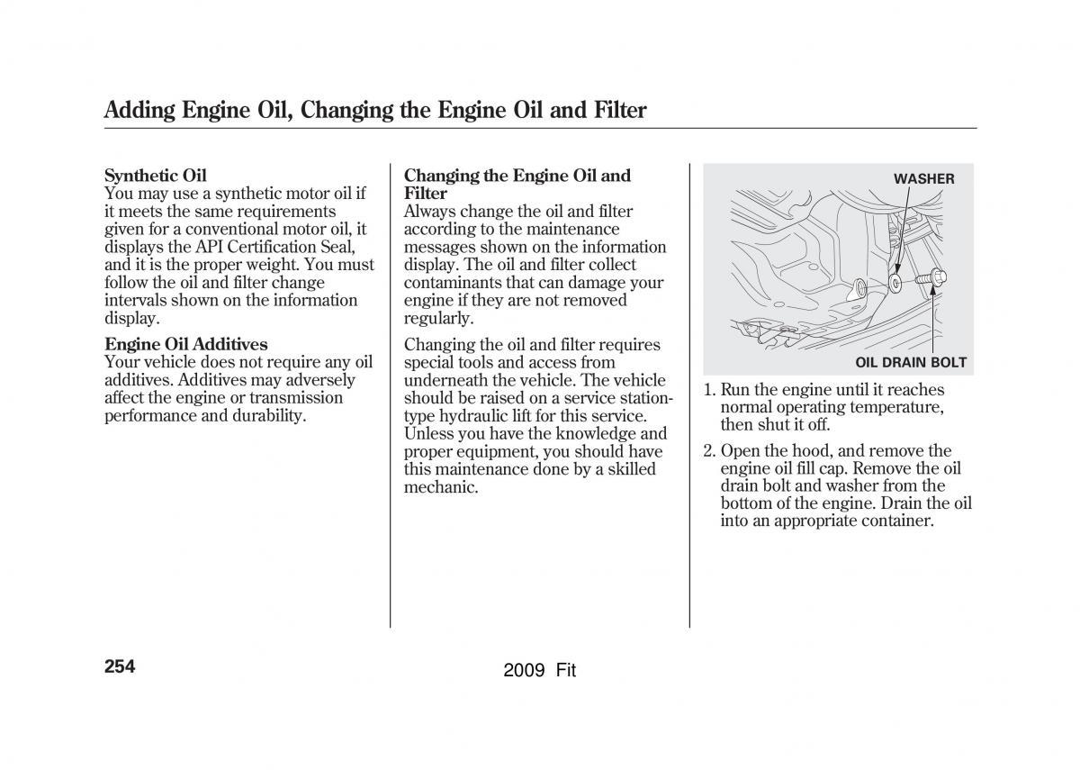 manual Honda Jazz Honda Jazz III 3 Fit II manual / page 257