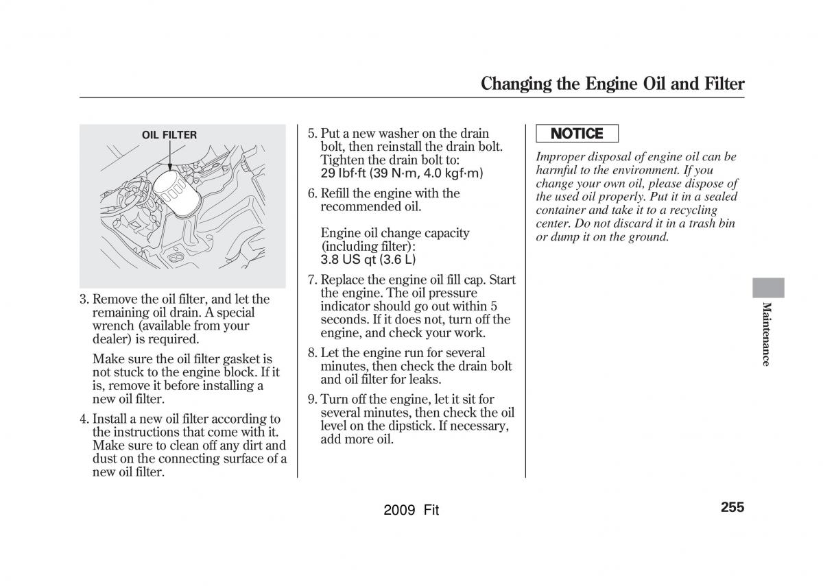 Honda Jazz III 3 Fit II manual / page 258