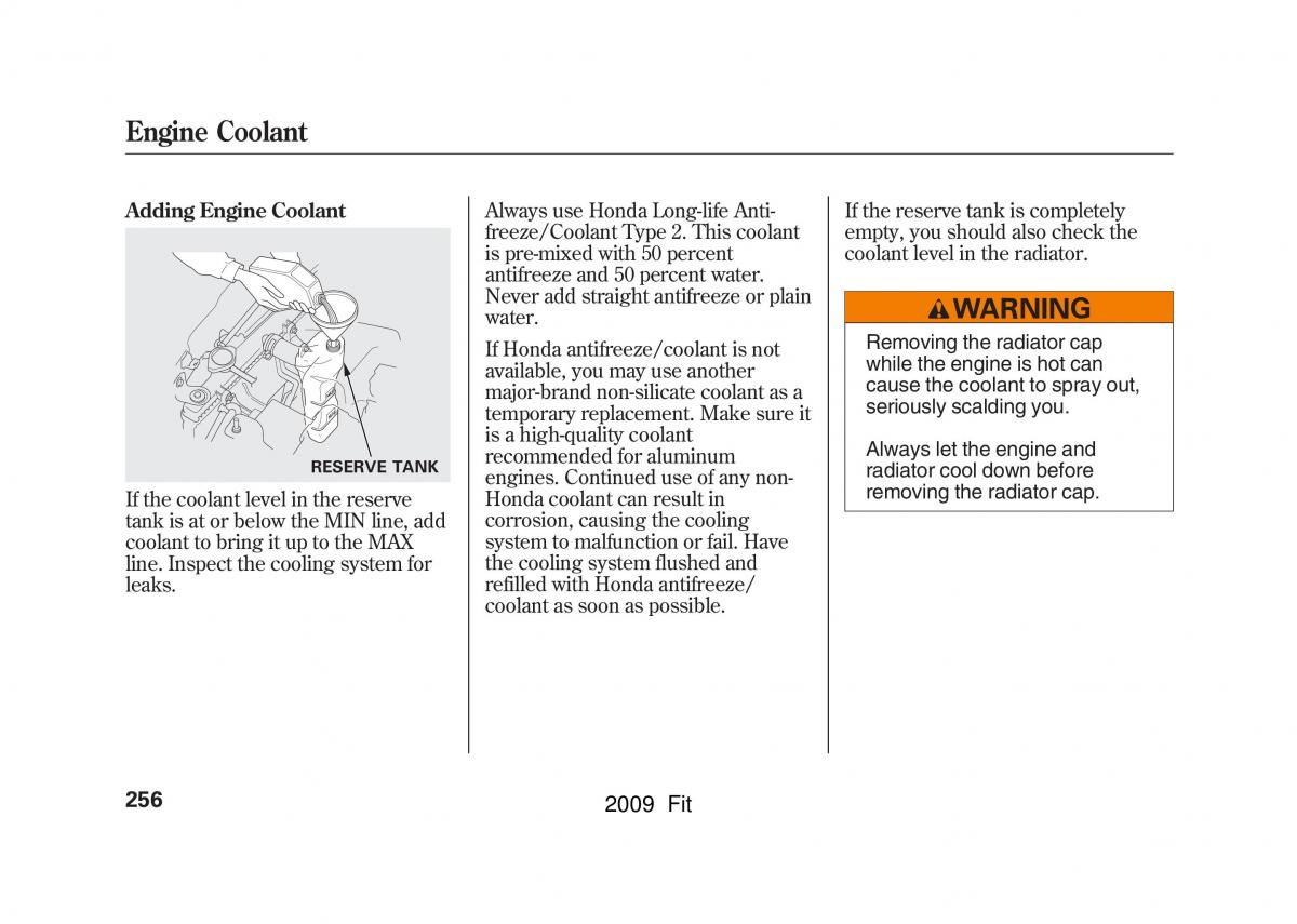 Honda Jazz III 3 Fit II manual / page 259