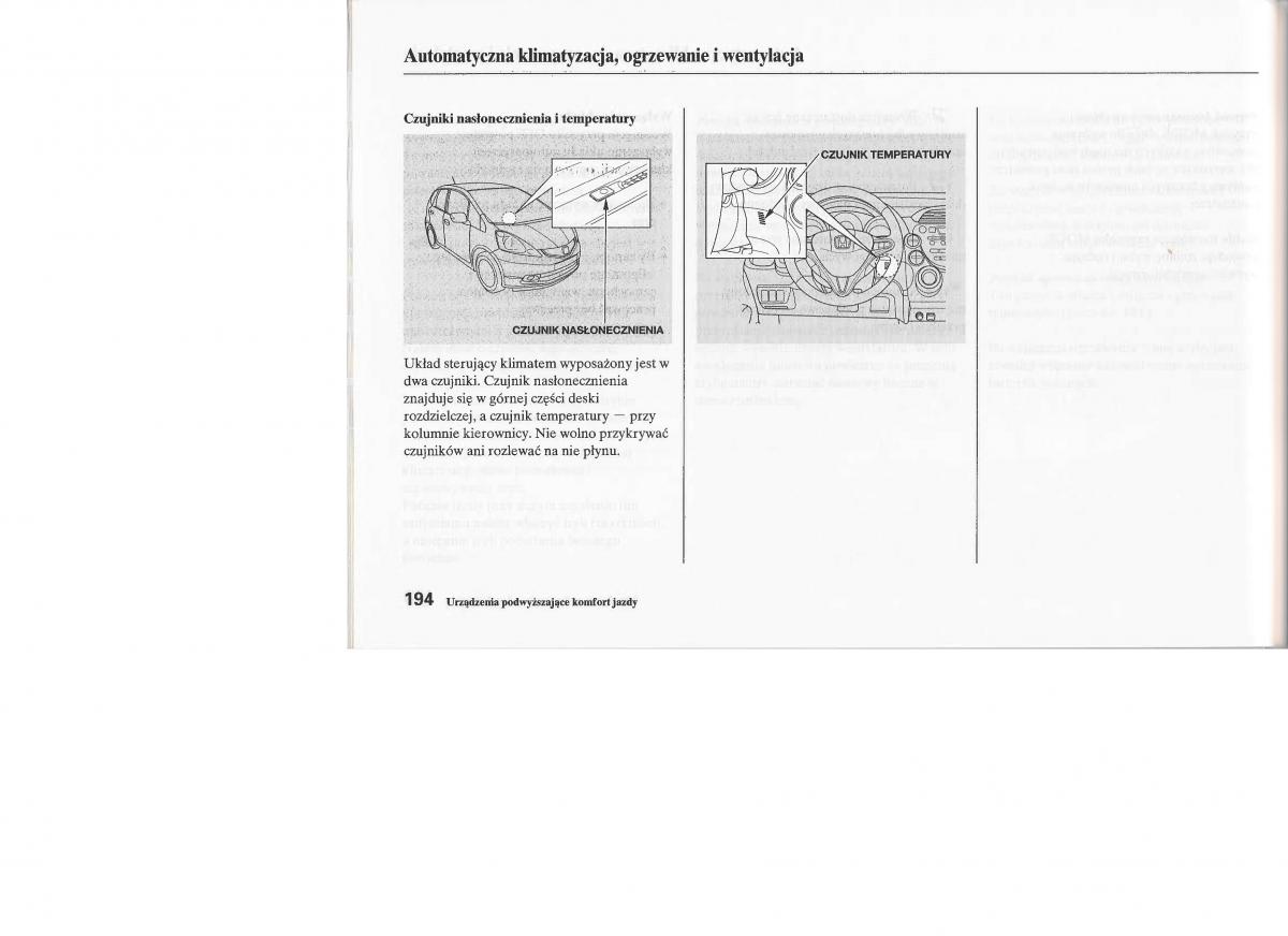 manual  Honda Jazz III 3 Fit II instrukcja / page 193