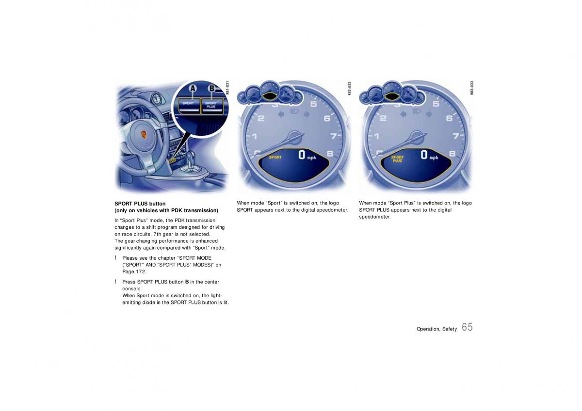 Porsche Carrera 911 997 owners manual / page 67