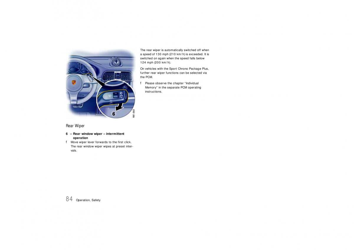 Porsche Carrera 911 997 owners manual / page 86