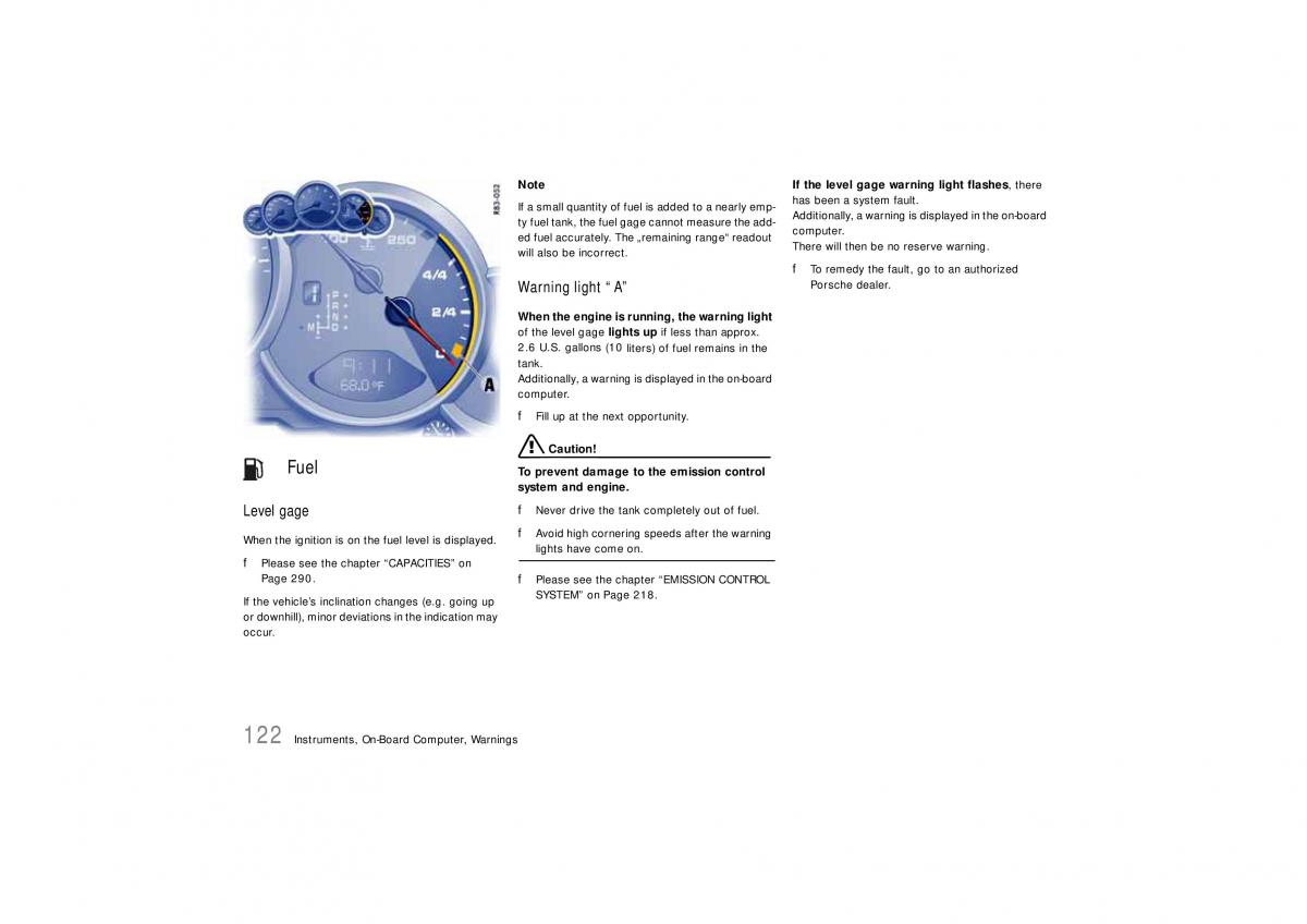 Porsche Carrera 911 997 owners manual / page 124