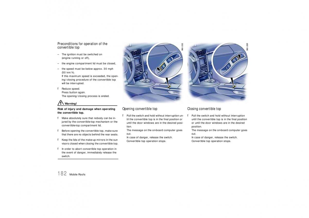 Porsche Carrera 911 997 owners manual / page 184