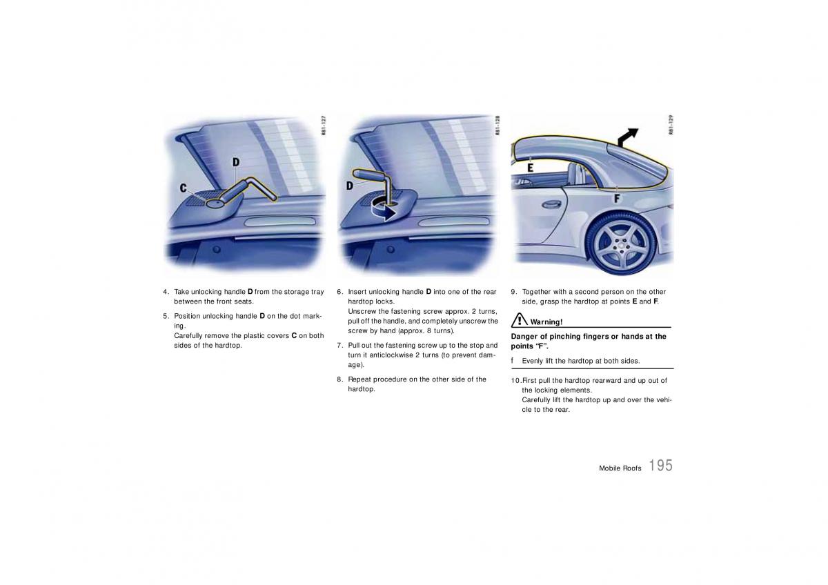 Porsche Carrera 911 997 owners manual / page 197