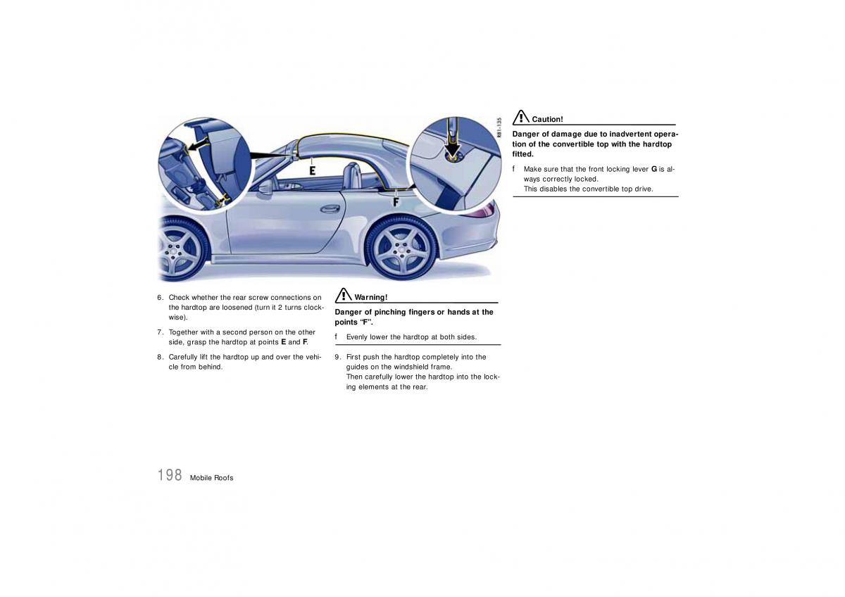 Porsche Carrera 911 997 owners manual / page 200