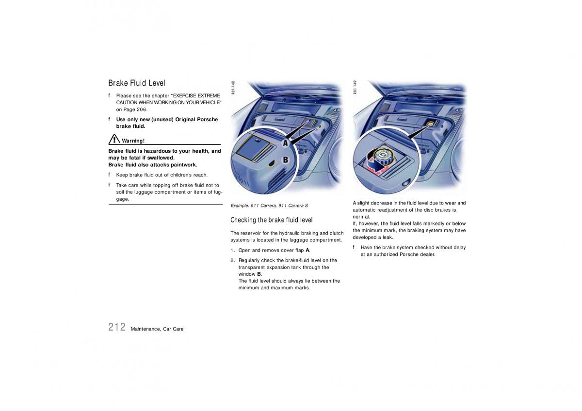 Porsche Carrera 911 997 owners manual / page 214