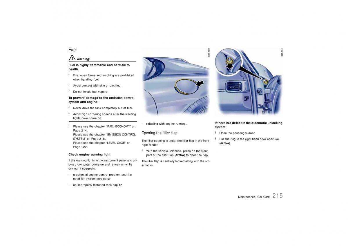 Porsche Carrera 911 997 owners manual / page 217