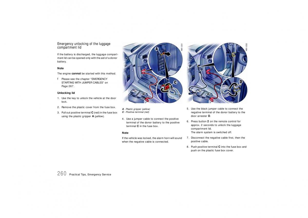 Porsche Carrera 911 997 owners manual / page 262