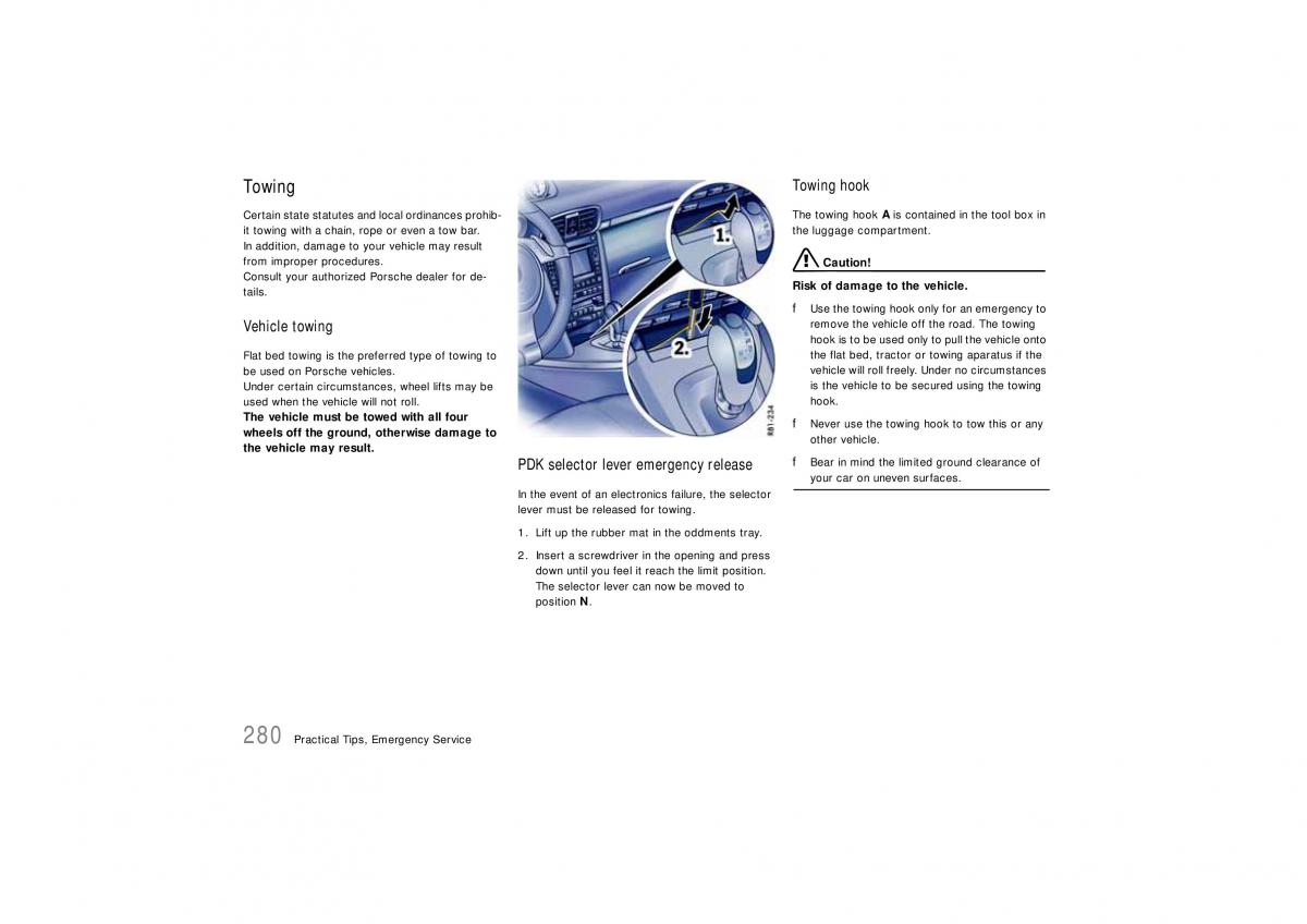 Porsche Carrera 911 997 owners manual / page 282