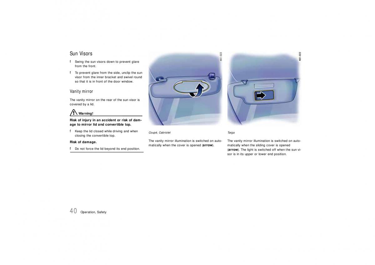 Porsche Carrera 911 997 owners manual / page 42