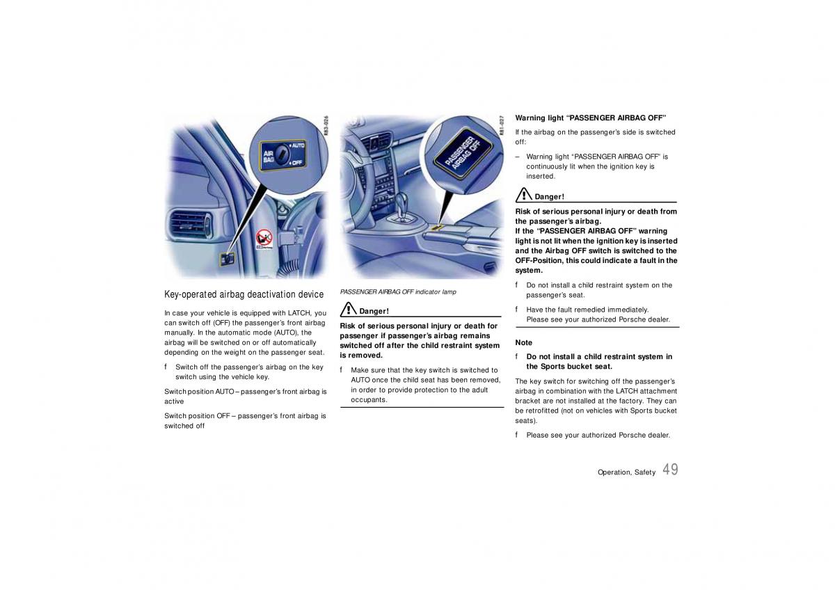 Porsche Carrera 911 997 owners manual / page 51