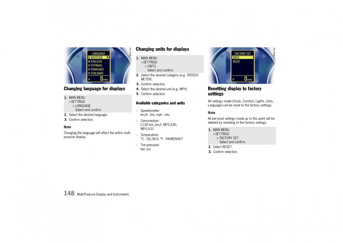 Porsche Cayenne I 1 owners manual / page 148