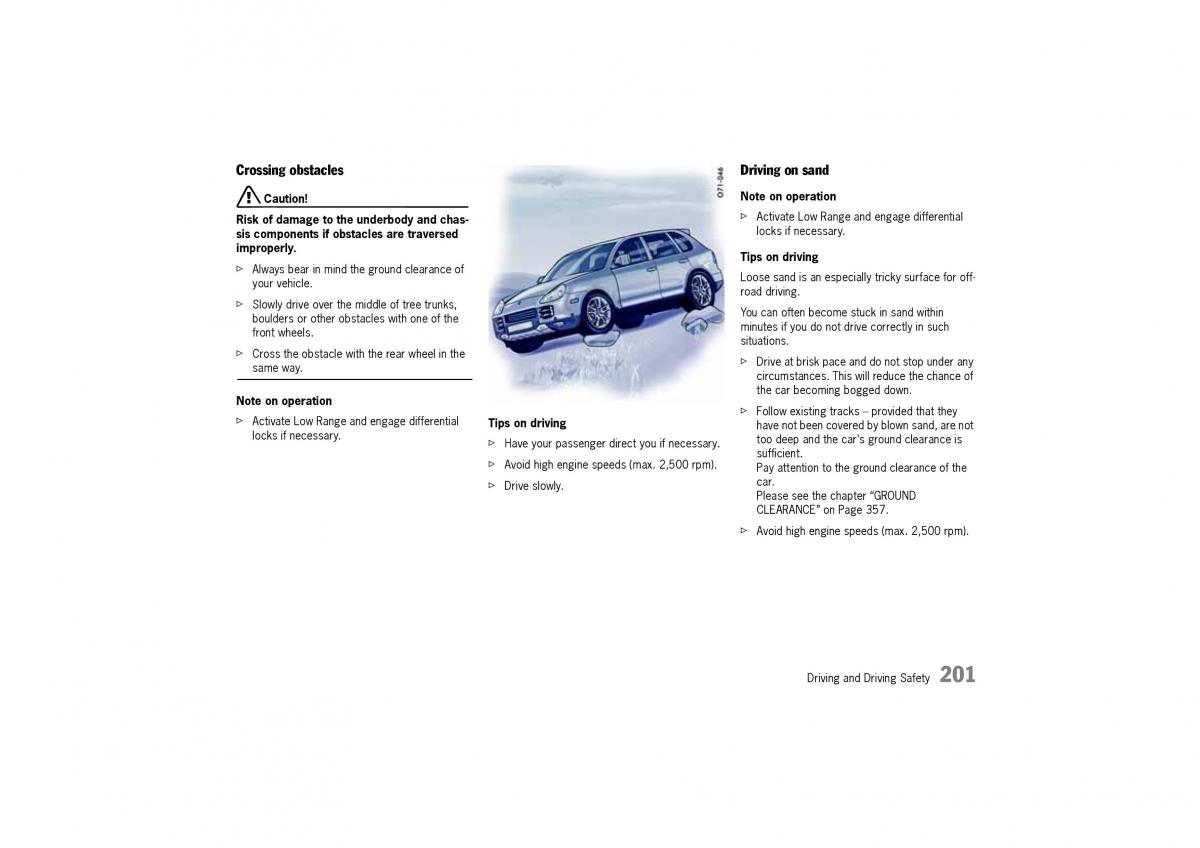 Porsche Cayenne I 1 owners manual / page 201