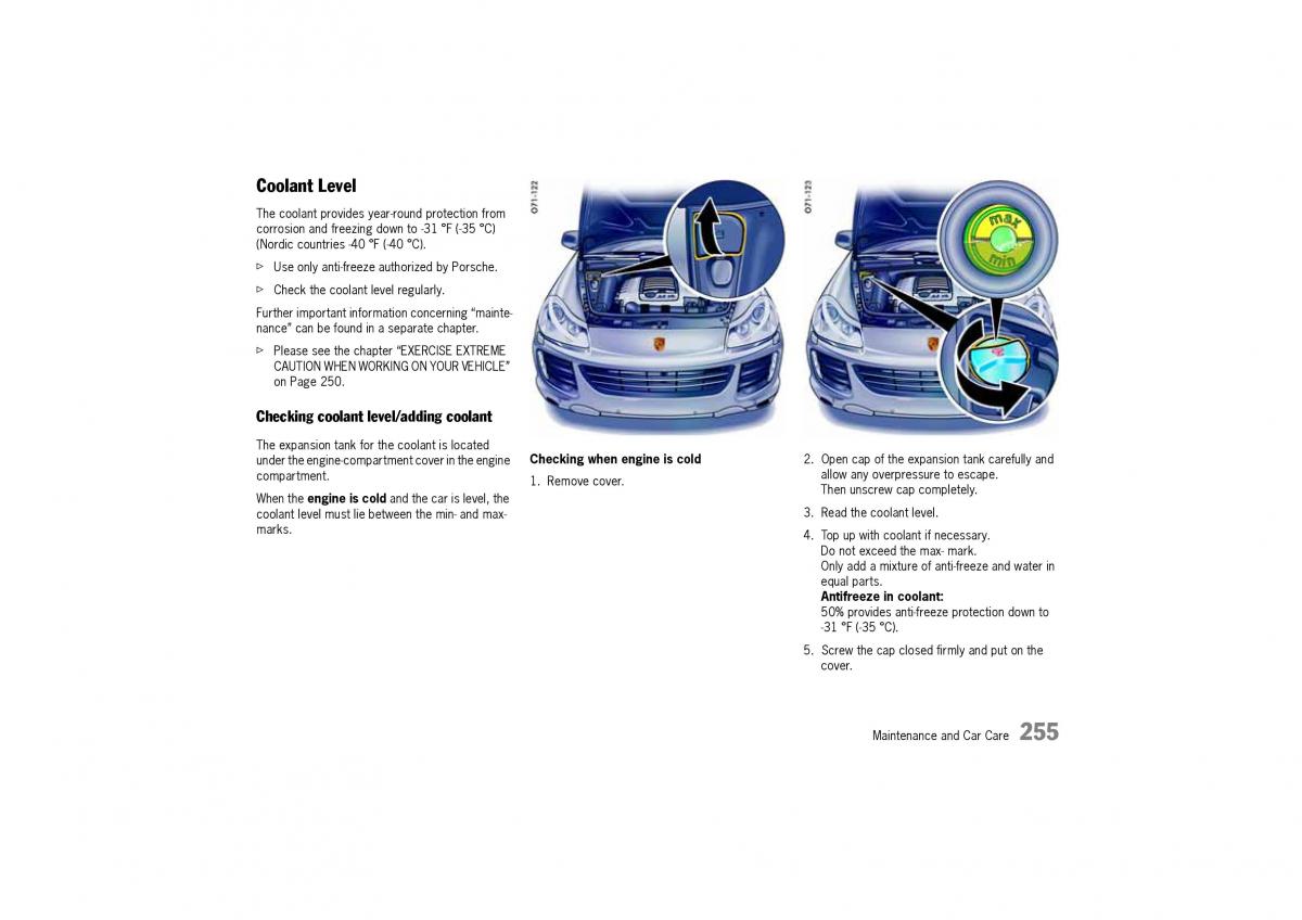 Porsche Cayenne I 1 owners manual / page 255